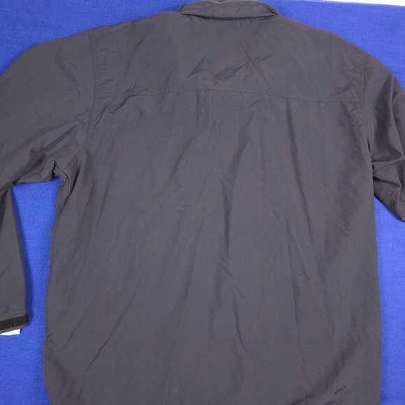 L.L. Bean Mens Navy Nylon hooded Jacket SZ L With Zip Pockets & Adjustable Hem - Picture 7 of 8